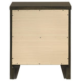 Wilkes 2-drawer nightstand dark cocoa front view