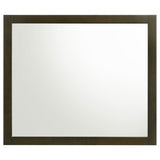 Side angle of Wilkes Dresser Mirror showing frame depth