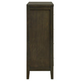 Wilkes 4-drawer chest in dark cocoa finish, front view
