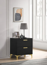 Kendall Square black dresser mirror top detail