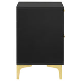 Open drawer of Kendall nightstand showing storage space