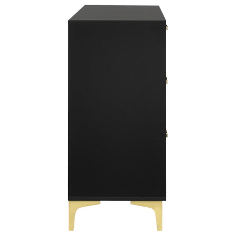 Top view of Kendall dresser surface with six drawers closed
