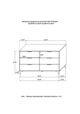 Kendall 6-Drawer Dresser side profile view