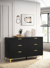 Full view of Kendall 5-Drawer Chest in bedroom setting