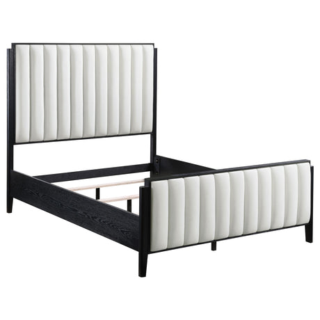 Brookmead bed upholstered headboard close-up