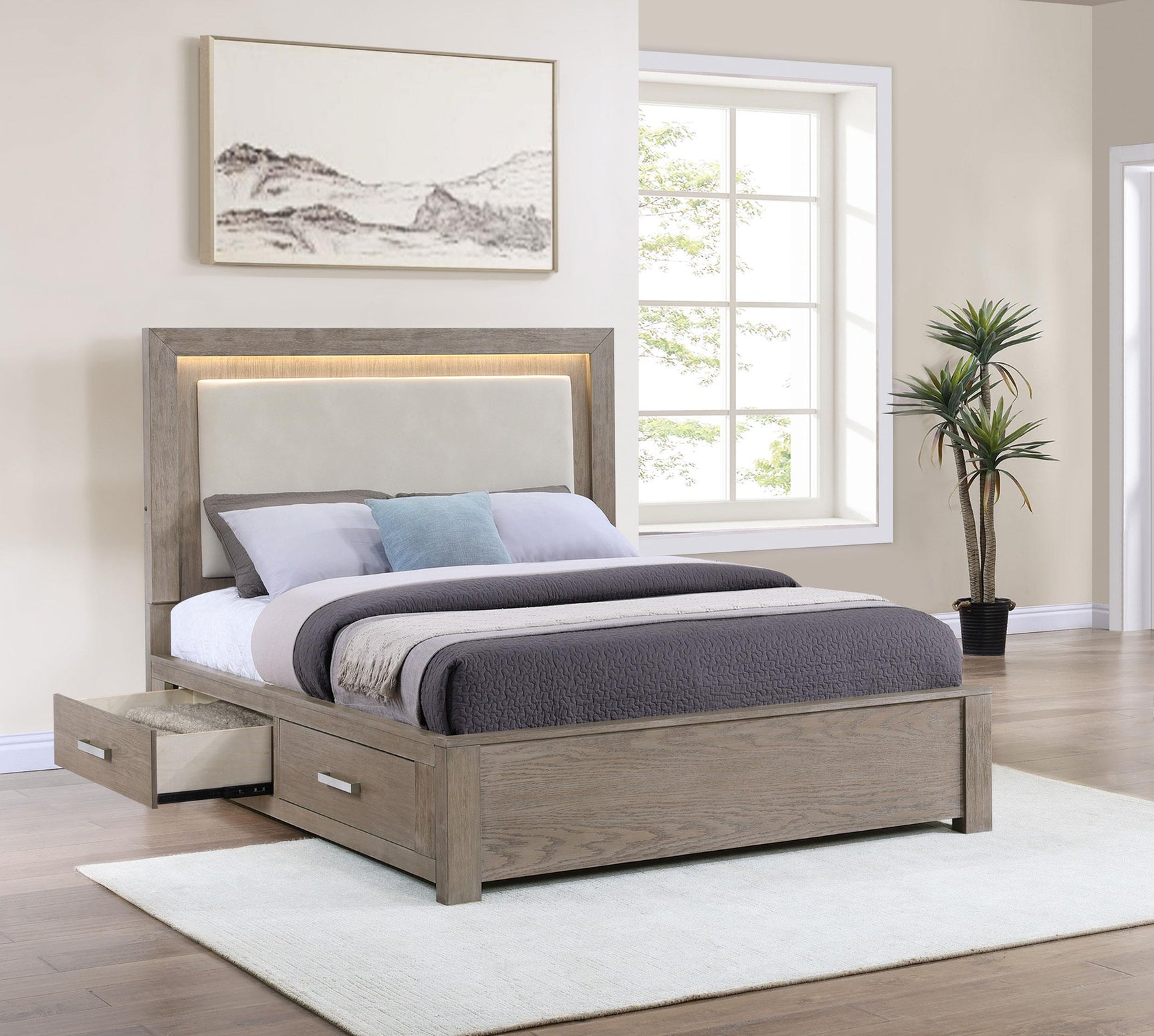 Kenora bed LED lighting detail