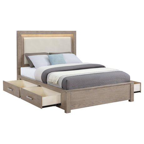 Built-in storage drawer under bed platform