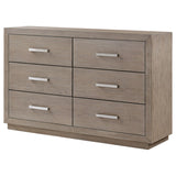 Kenora dresser drawer detail with chrome pulls