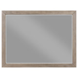 Kenora dresser mirror barley brown detail of wood grain