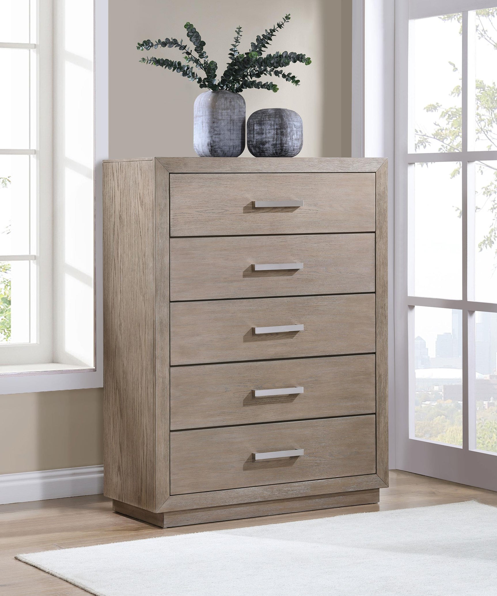 Kenora chest side view showing drawer detail