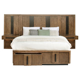 Close-up of ash veneer and wood grain on Terrace Eastern King Bed