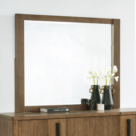 Terrace Dresser Mirror side angle showing bevelled glass