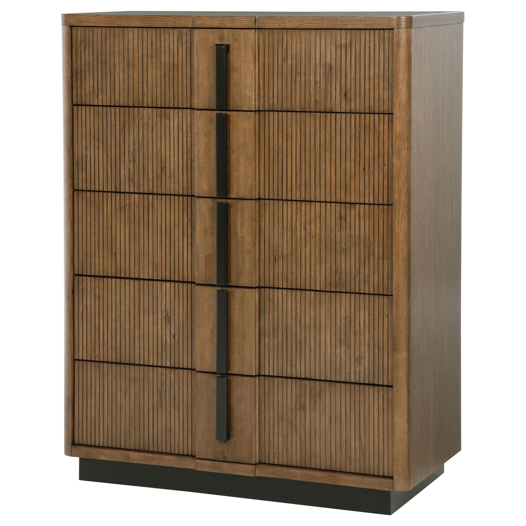 Opened drawer with metal extension glides