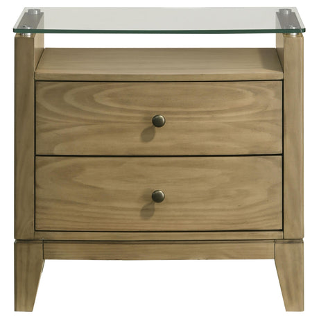 Granada Nightstand side angle showing drawer detail