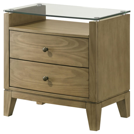 Granada Nightstand drawer open showing storage space