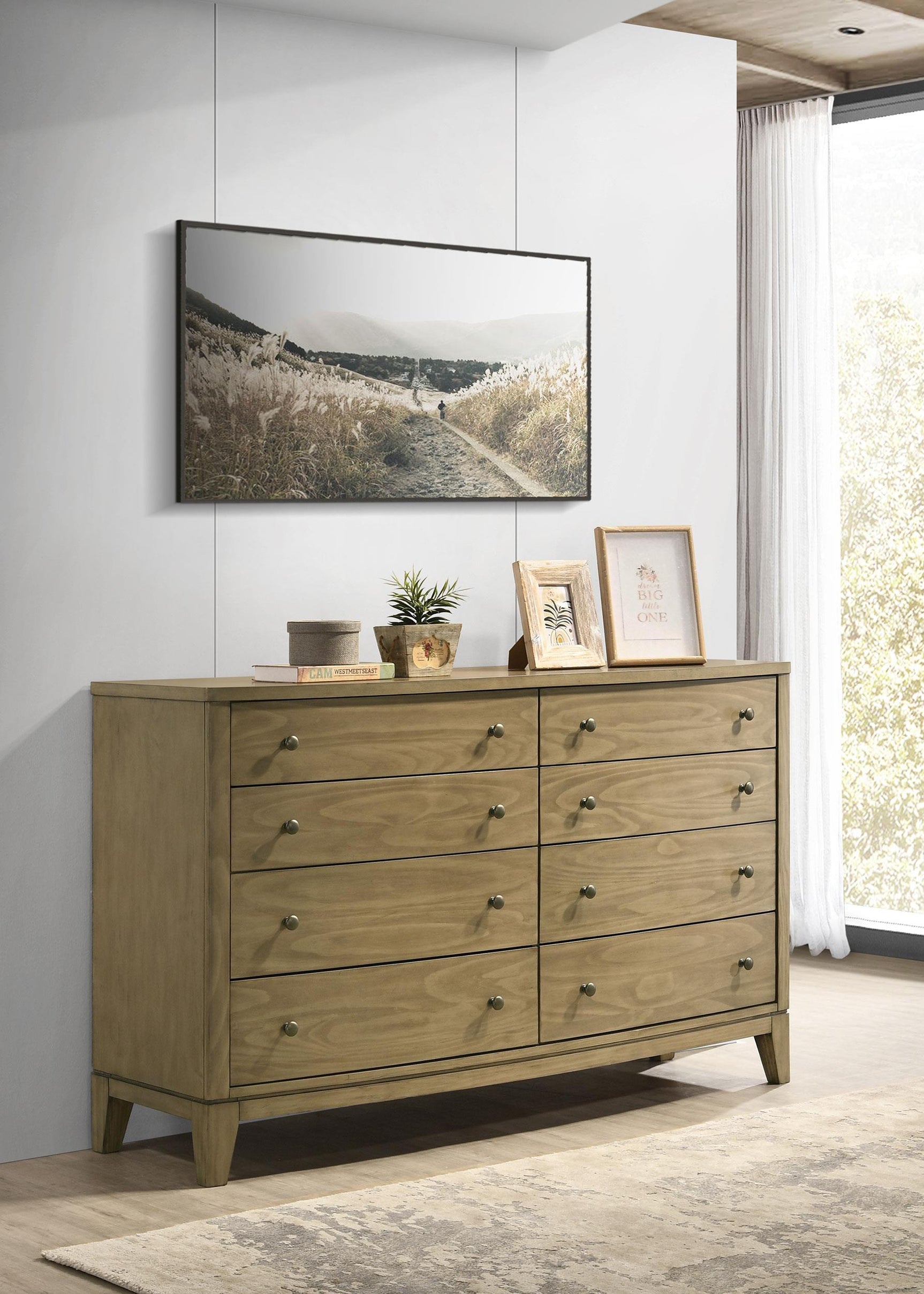 Granada dresser drawer details natural pine finish