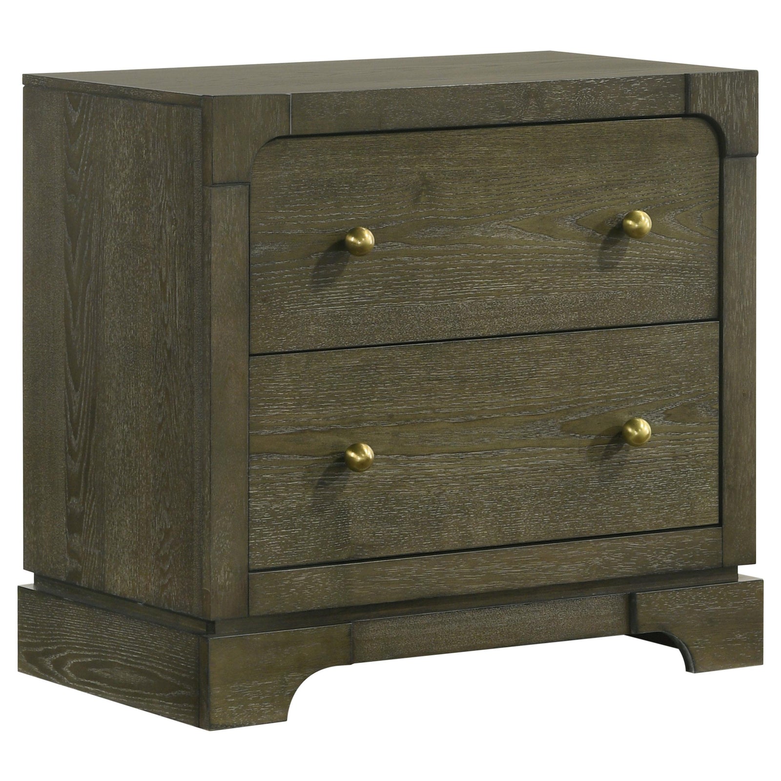 Gran Park 2 Drawer Nightstand Bedside Table Dark Cocoa