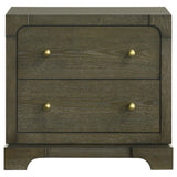 Gran Park 2 Drawer Nightstand Bedside Table Dark Cocoa