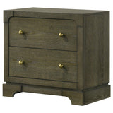 Gran Park 2 Drawer Nightstand Bedside Table Dark Cocoa