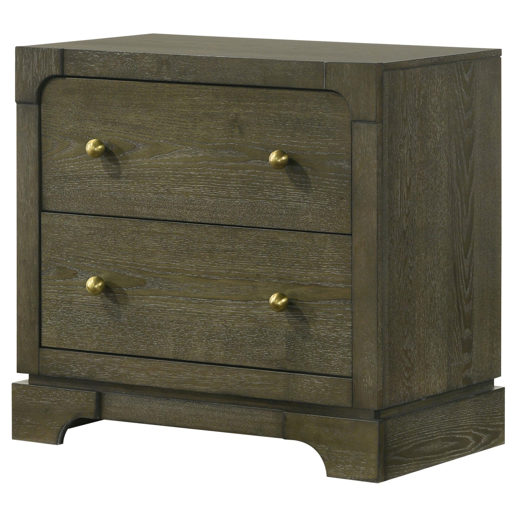 Gran Park 2 Drawer Nightstand Bedside Table Dark Cocoa