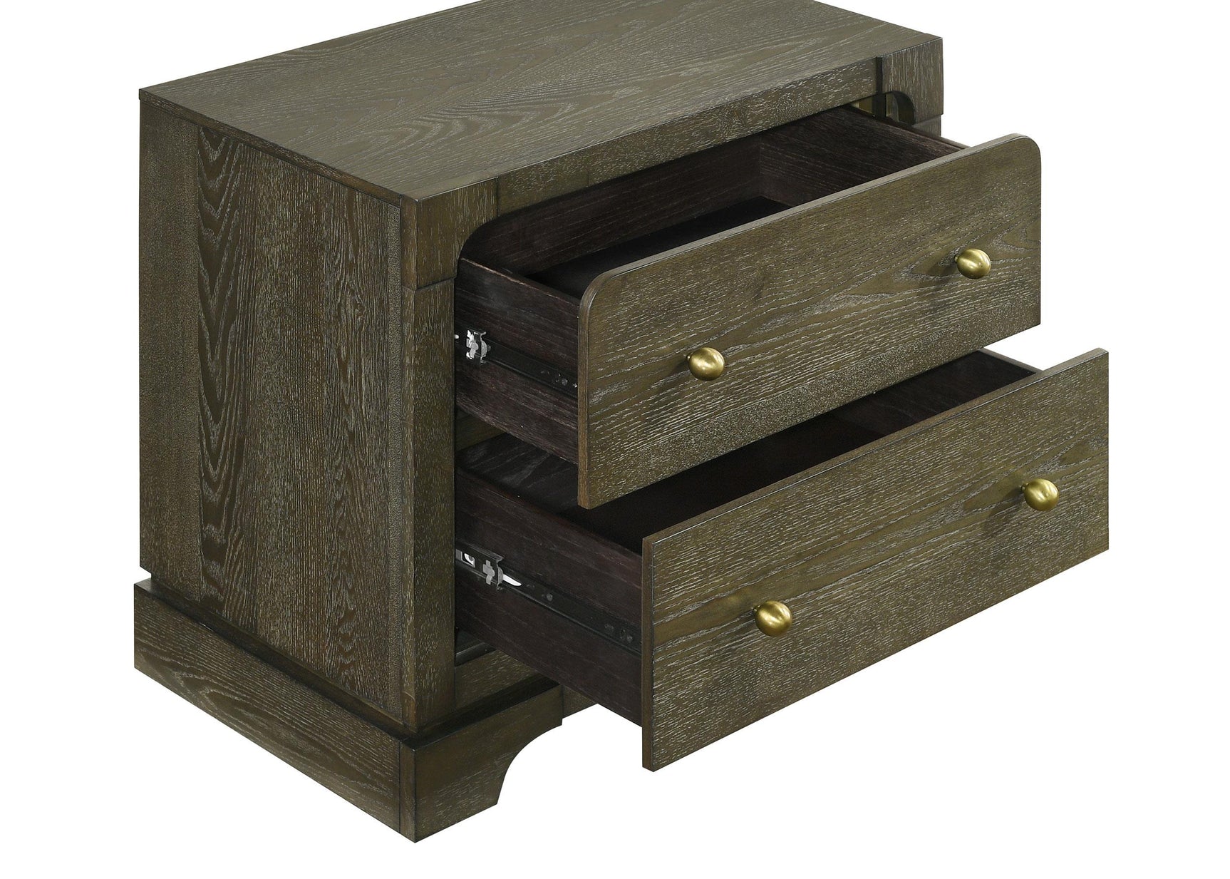 Gran Park 2 Drawer Nightstand Bedside Table Dark Cocoa