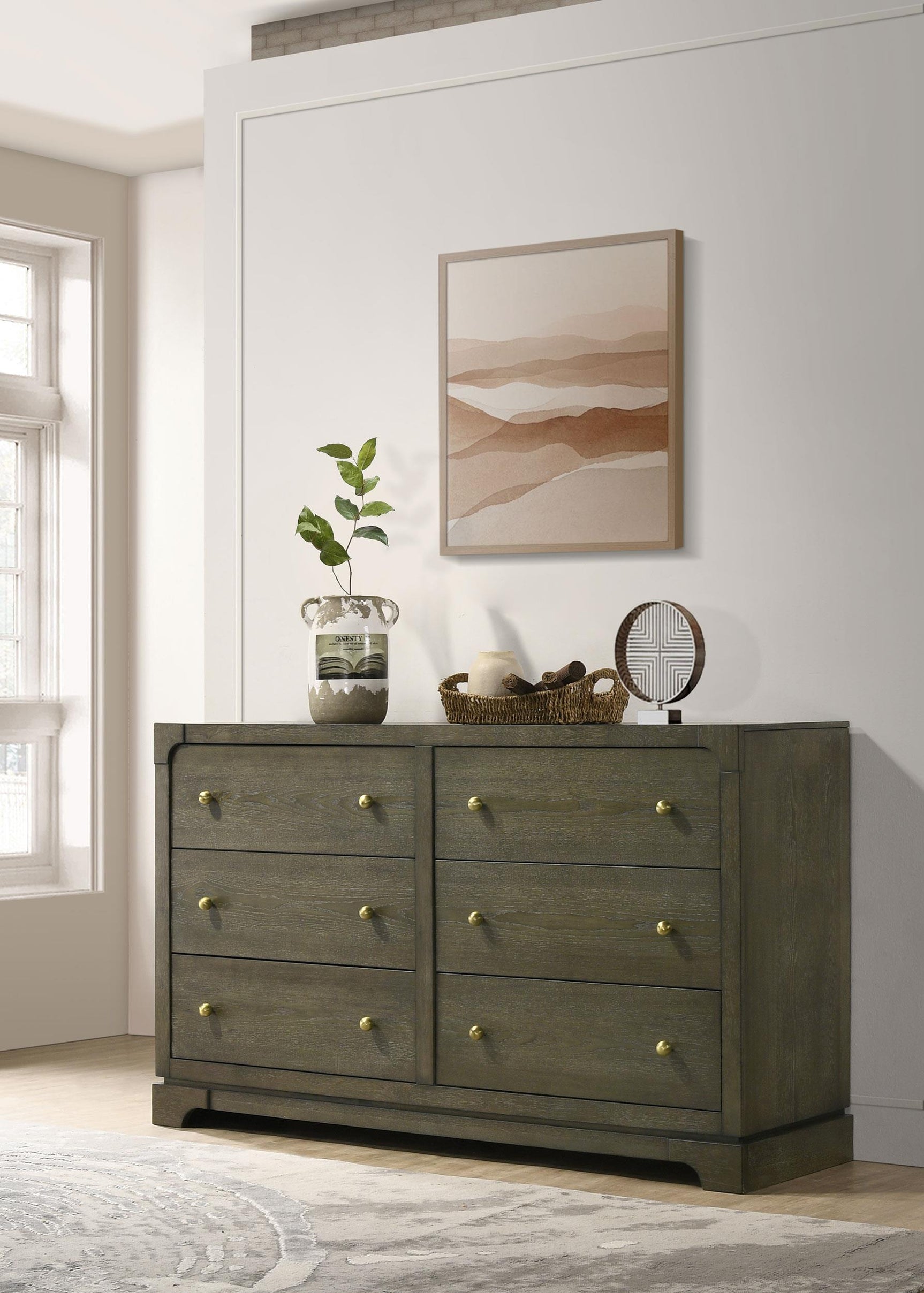 Gran Park 6 Drawer Dresser Cabinet Dark Cocoa