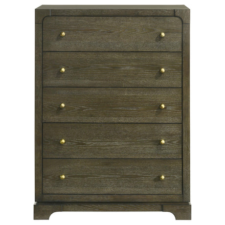 Open drawer of Gran Park chest displaying storage space