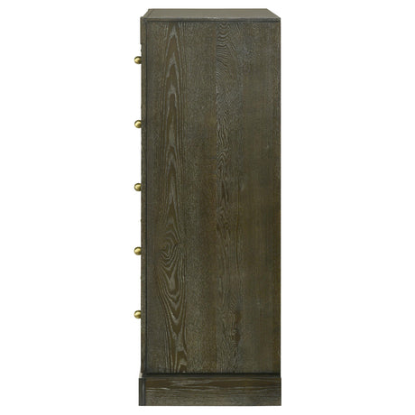 Top view of Gran Park 5-drawer chest showing smooth surface