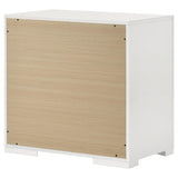 Ives nightstand drawers partially open with smooth glide