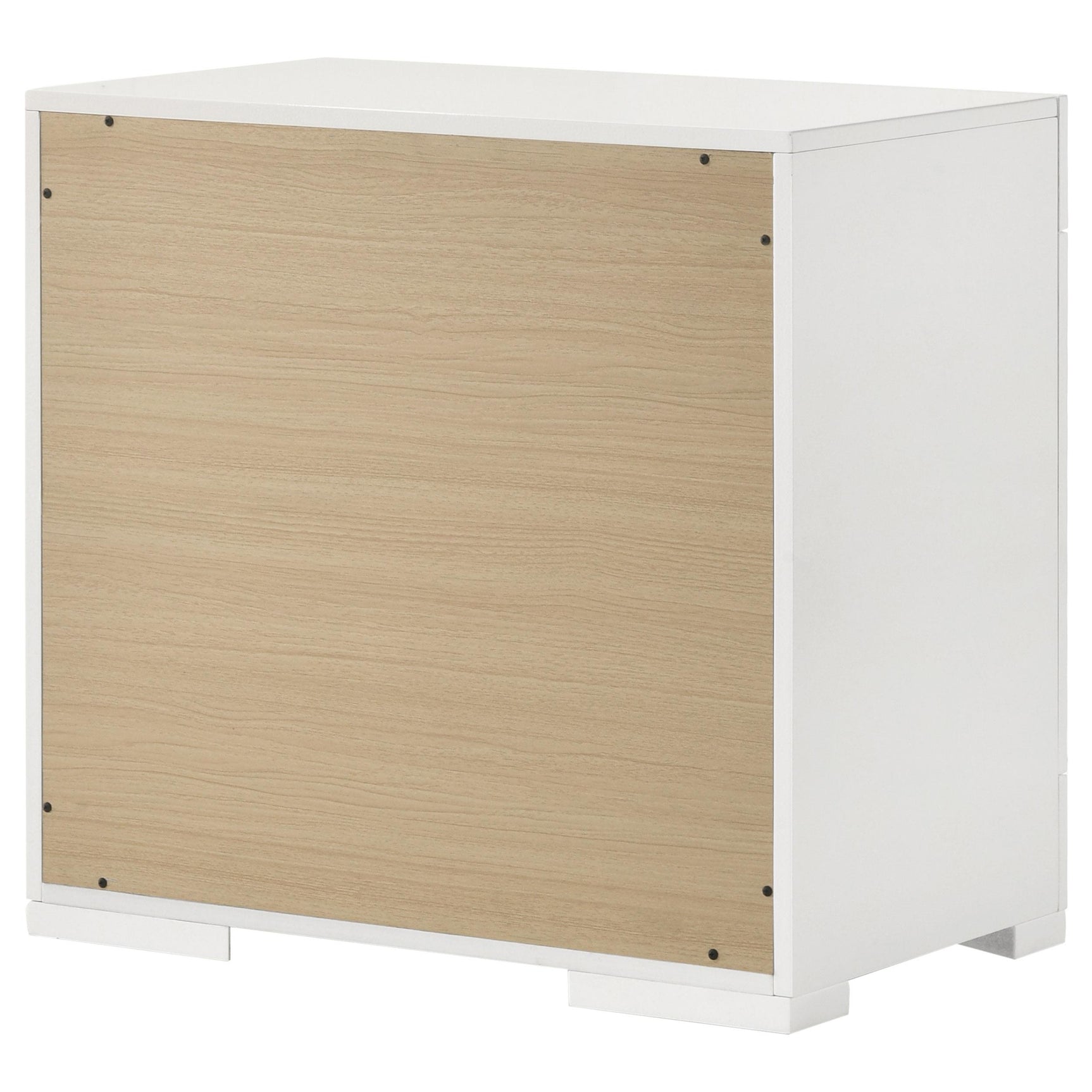 Ives nightstand drawers partially open with smooth glide