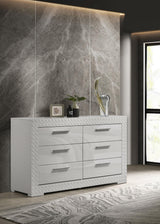 Ives dresser side angle showing drawer depth