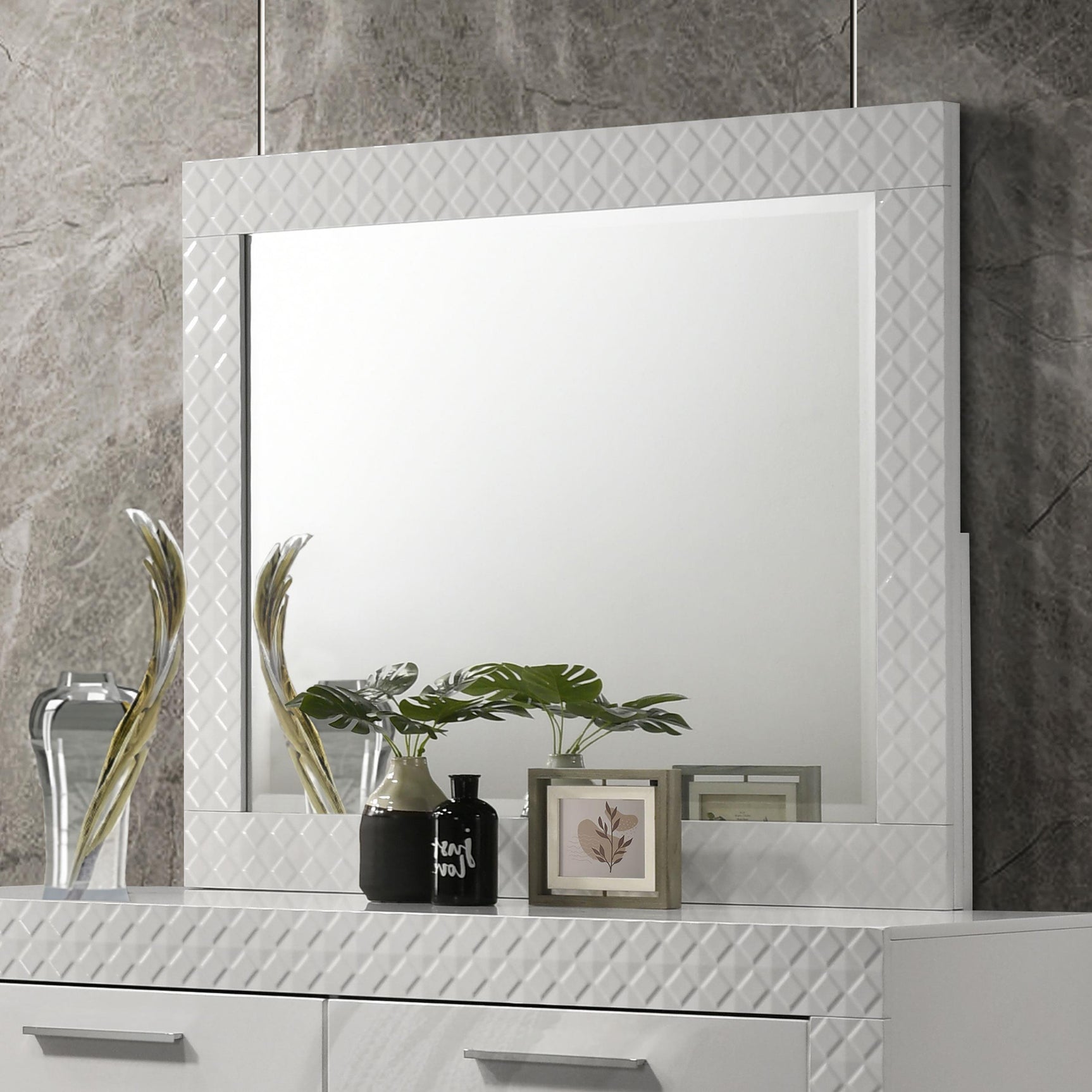 Ives dresser mirror angled side view