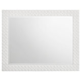 Close-up of white high gloss MDF frame