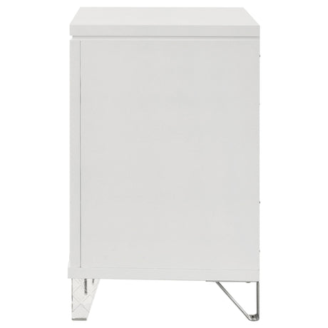 Marmore nightstand drawer pulled out