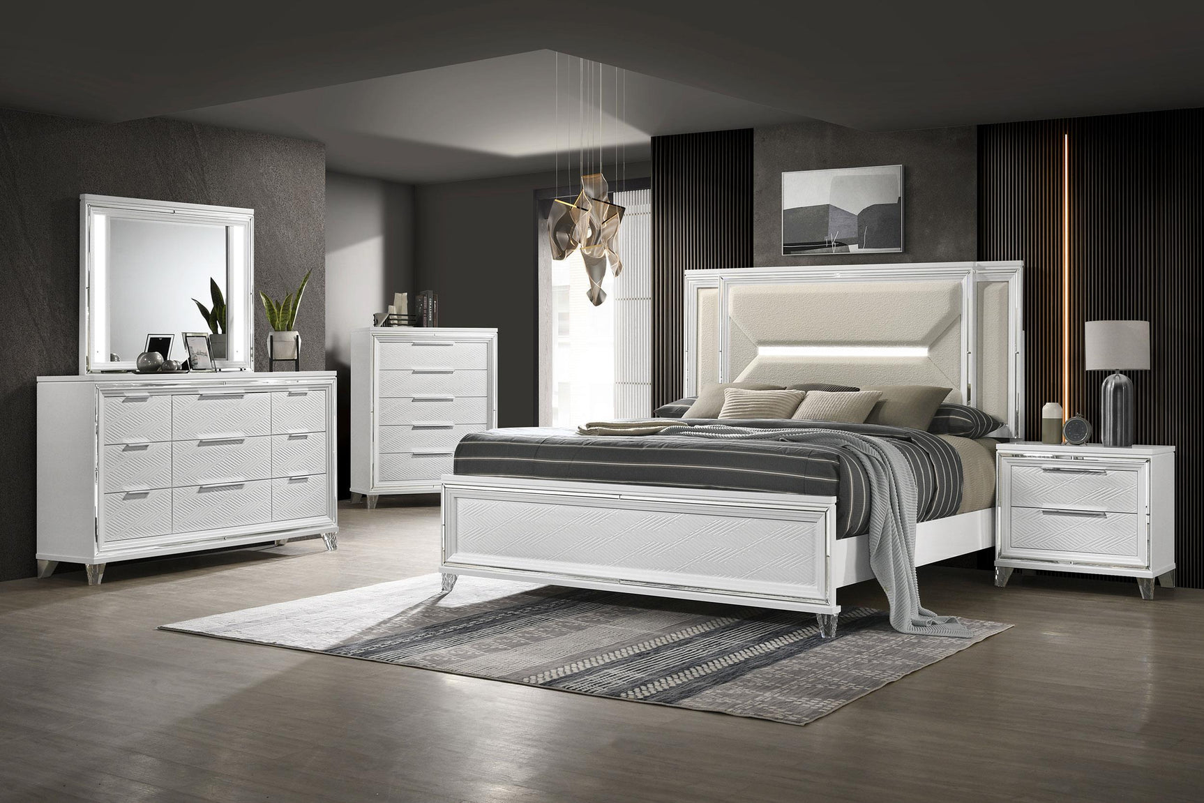 Marmore nightstand corner detail