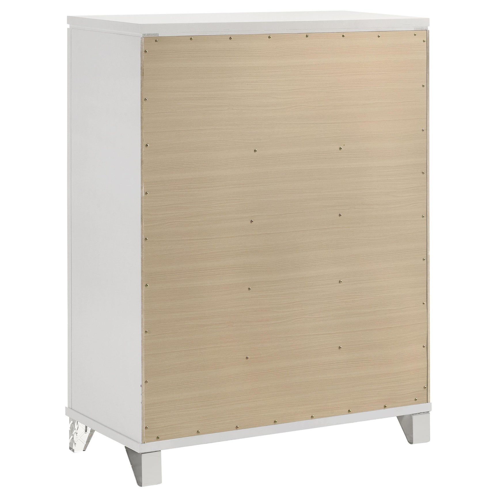 White finish of Marmore bedroom chest