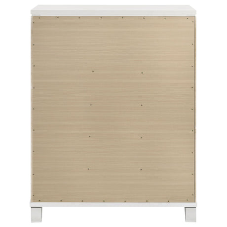 Marmore bedroom chest in styled bedroom setting