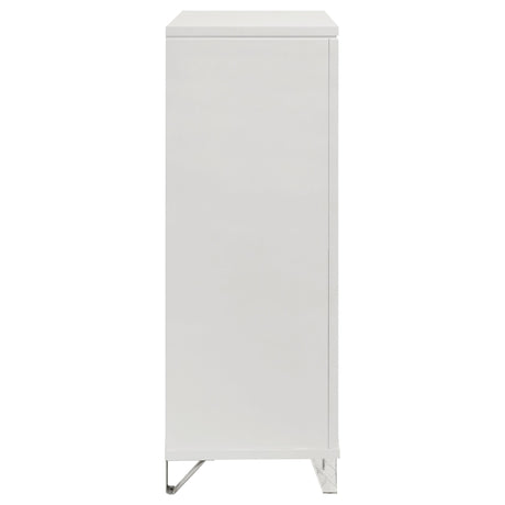 Back view of Marmore white bedroom chest
