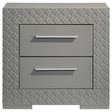 Side angle of Ives 2-Drawer Nightstand