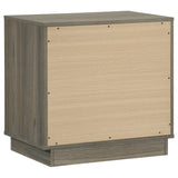 Open drawer of Fenwick nightstand showing interior space