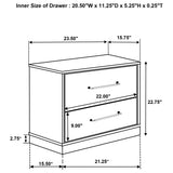 Pin construction joints of Fenwick nightstand drawers