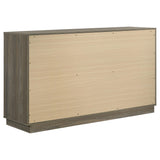Fenwick 9-drawer grey oak dresser front view