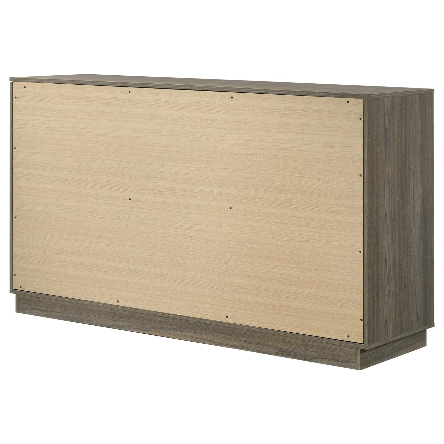 Fenwick 9-drawer grey oak dresser front view