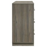 Fenwick 9-drawer grey oak dresser front view