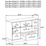 Fenwick 9-drawer grey oak dresser front view
