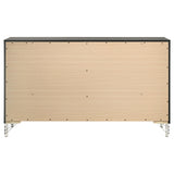 Lucia dresser standing on floor with plastic glides