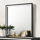 Close-up of Lucia dresser mirror black frame