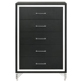 Side view of Lucia 5-drawer bedroom chest