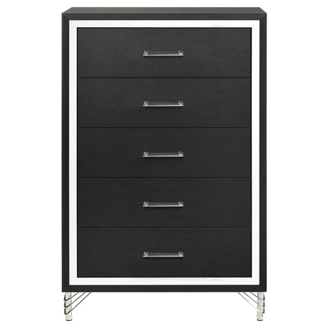 Side view of Lucia 5-drawer bedroom chest