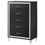 Top view of Lucia black bedroom chest